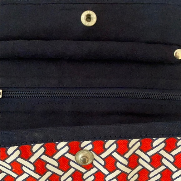 Ame & Lulu red and blue jewelry roll storage EUC - Picture 7 of 8